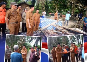 Bupati Muaro Jambi Tinjau Korban Kebakaran di Rengas Bandung Sekaligus Serahkan Bantuan 